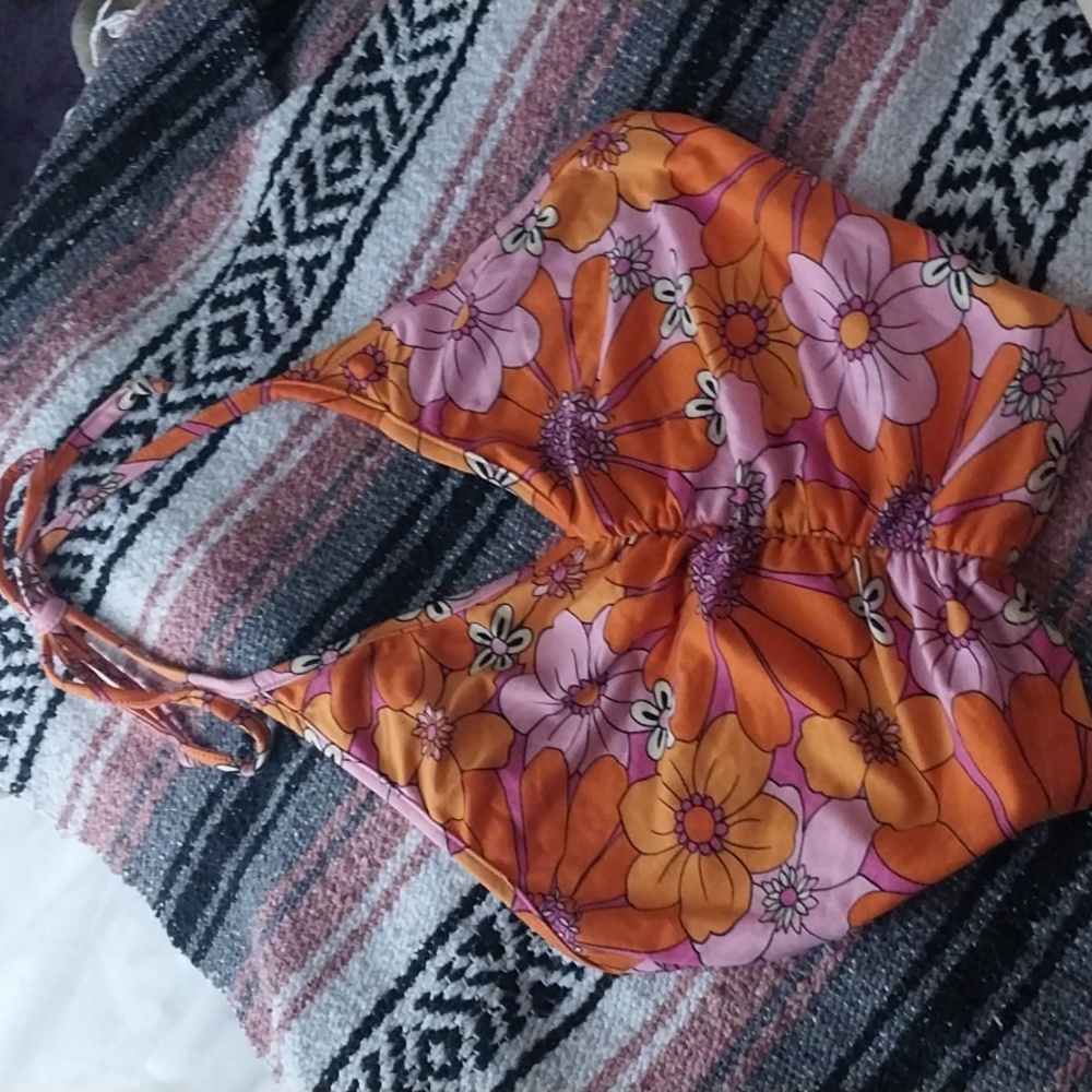 Summer Vibes Halter neck cute floral print Tank/Medium